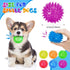 6 Pcs Light Up Spiky Ball Dog Toy, Dog Chew Toys for Teething, Glow in The Dark Dog Balls, Spikey LED Flashing Rubber Dog Ball Bounce-Activated Pu...