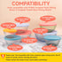 1 Pack Silicone Replacement Lids Only Fit for Pyrex 7404-S 4.5 Quart Sculpted Clear & Sculpted Tinted Glass Mixing Bowls, Extra Large Size Silicon...