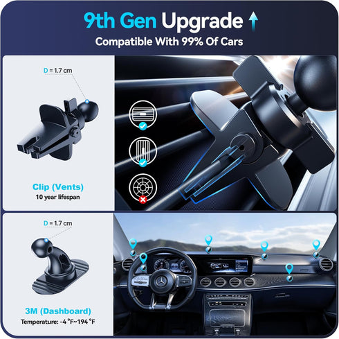 for MagSafe Car Mount Charger, (4.13 lbf) Large Magnetic, 15W QI Wireless Car Charger, Vent/Dashboard, Phone Holder Mount for iPhone 15/14/13/12 &...