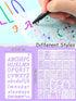 30 Pieces Letter Stencils for Painting 4 x 7 Inch Alphabet Reusable Plastic Numbers Font Templates for Journal Notebook, Diary, Scrapbook Decor Su...
