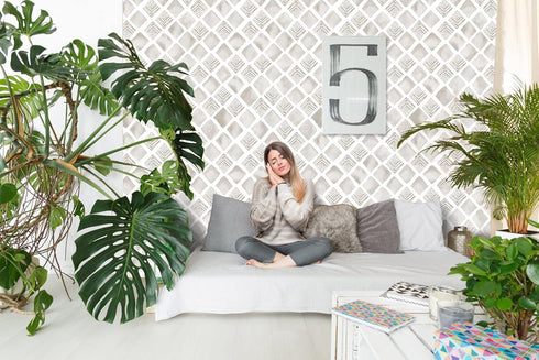 17.71inx118in Gray White Stripe Wallpaper Modern Geometric Contact Paper Peel and Stick Wallpaper Self Adhesive Removable Home Decorative Wall pap...