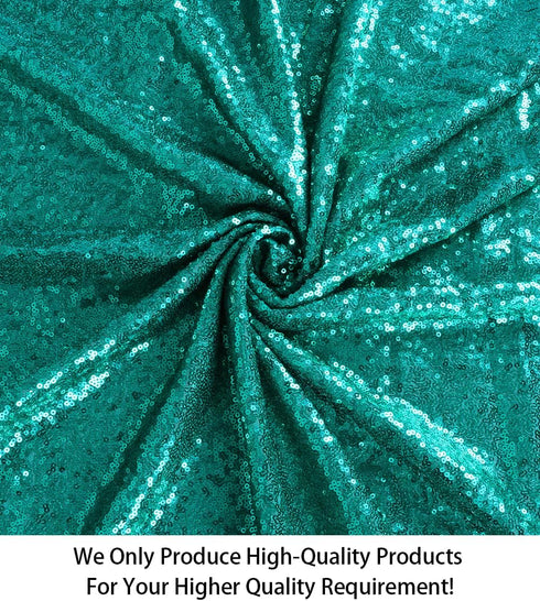 ShinyBeauty Fabric by The Yard 1 Yard Green Sequin Fabric Glitter Embroidery Fabric by The Yard Material for DIY Sewing Curtain Backdrop Tableclot...