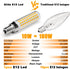 ALIDE E12 100 Watt Equivalent LED Candelabra Bulbs C7,Non-dimmable,2700K Warm White,1200LM T6 E12 10W LED Ceil Fan Light Bulbs for Chandelier Pend...