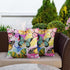 Butterfly Outdoor Waterproof Throw Pillow Covers 18 x 18 Inch Set of 2, Floral Green Tropical Pillowcase Square Cushion Case, Farmhouse Garden Dec...