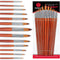 DUGATO Professional Artist Round Paint Brush Set (13pc) - Long Handle Round Pointed Tip, Anti-Shedding Nylon for Watercolor, Acrylic, Oil, Gouache...