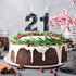 Nuanchu 21st &12th Number Birthday Candles 3D Diamond Shape Numeral Candles Happy Birthday 21 Cake Topper for Wedding Decoration Theme Party Anniv...