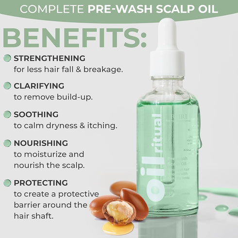 Pre Wash Hair Oil For Hair Growth I Vegan Pre-Shampoo Scalp Treatment Oil I Rosemary Oil for Hair Growth I Hair Oil for Dry Damaged Hair & Growth ...