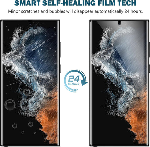 EGV 3 Pack for Samsung Galaxy S22 Ultra Screen Protector, Touch Sensitive, Anti-Scratch 3D Curved Upgrade Flexible TPU Screen Protector for Galaxy...