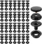 100 Pieces 15 mm Fastener Snap Stainless Steel Snap Buttons Press Stud Button for Marine Boat Canvas Bags Leather Craft Sewing, 4 Components 25 Pi...