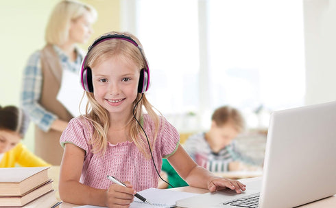 eKids LOL Surprise Headphones for Kids, Wired Headphones for School, Home or Travel, Tangle Free Stereo Headphones with Parental Volume Control, C...
