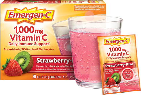 Emergen-C 1000mg Vitamin C Powder, with Antioxidants, B Vitamins and Electrolytes, Vitamin C Supplements for Immune Support, Caffeine Free Fizzy D...