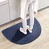 Half Round Non-Slip Kitchen Bedroom Toilet Doormat Floor Rug Mat Keeps Your Floors Clean Decorative Design (Large, Blue)...
