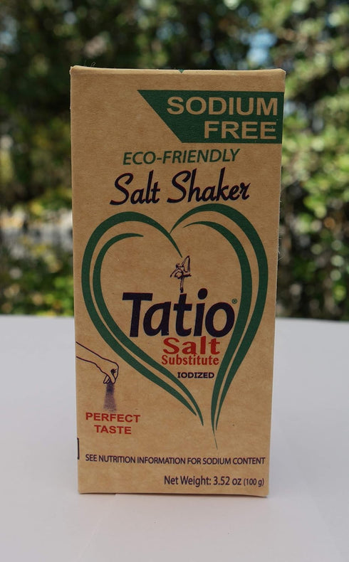 Tatio Salt 100% Natural, Sodium Free, Salt Substitute. Eco-Friendly Salt Shaker: 3.52 OZ -100gr...
