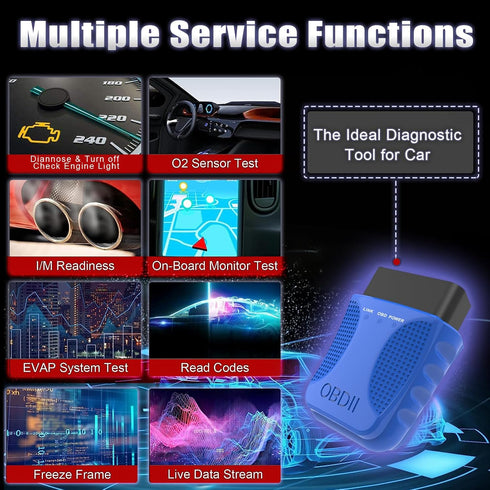 OBD2 Scanner Code Reader FA40 Auto Diagnostic Scan Tool Car Fault Check Engine Light Wireless Car Code Reader Compatible with iOS & Android Blueto...
