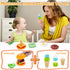 Bravmate Wooden Montessori Toys for 1 2 3 Years Old Kids, Realistic Burger & Ice Cream Toy, Stacking & Pretend Play for Little Chef, Preschool Pla...