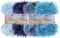 JubileeYarn Feather Whimsy Eyelash Yarn - 50g/Skein Fine Polyester Fur - Shades of Blue - 4 Skeins......