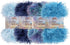 JubileeYarn Feather Whimsy Eyelash Yarn - 50g/Skein Fine Polyester Fur - Shades of Blue - 4 Skeins......