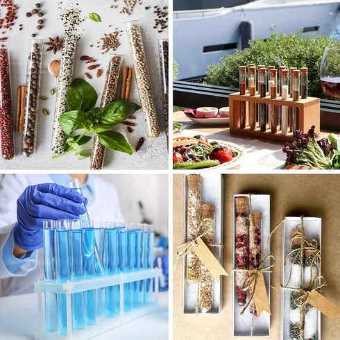 DEPEPE 12pcs 80ml Test Tubes, 25×200mm Glass Test Tubes with Cork for Plants, Bath Salts, Party Decoration...