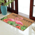 Coconut Door Mat Hello Summer Happy Life Mat Flamingo Indoor Outdoor Entryway Floor Mats Dries Quickly Cursive Backing Plain Easy to Clean Fade Re...