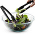 Plastic Tongs for Serving (Pack of 6) 9 Inch - Heavy-Duty Hard Plastic Reusable or Disposable Serving Tongs for Catering, Dinner Parties, Banquets...