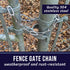 304 Stainless Steel Gate Chain 32" x 5/32" - Chain Link Gate Latch for Outdoor Fence & Livestock - Safety Hanging Metal Chain with 2 M7 Carabiners...