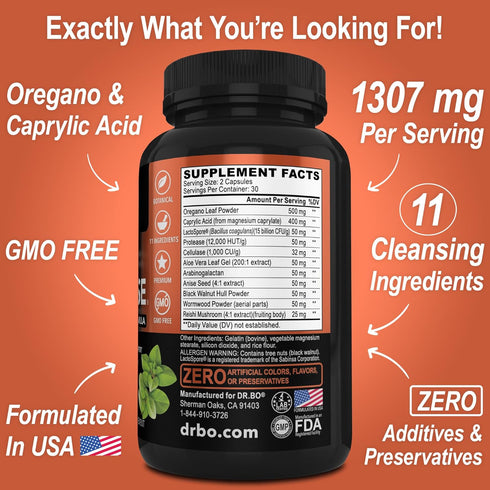Candi Cleanse Support Supplement Pills - Anti Overgrowth Supplements for Women & Men - Extra Strength Balance Control Probiotic Complex Cleanser -...