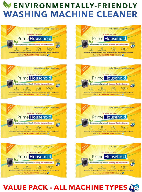 Eco-Friendly Washing Machine Cleaner, 8-XL-Tablets...