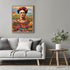 Posterizer 1 pcs- Frida Kahlo inspied poster in floral theme-Famous Figures Art Collection-Floral Botanical Art- Living Room Bedroom Decor- unfram...