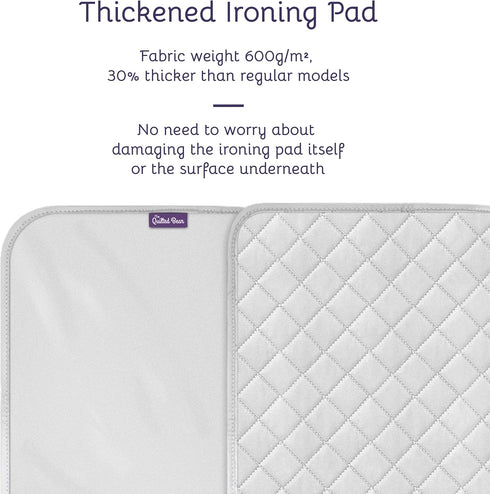 The Quilted Bear Travel Ironing Mat & Iron Mesh Cloth - Portable Ironing Board Travel Table Mat for Mini Steam Iron with Ironing Scorch Mesh Inclu...