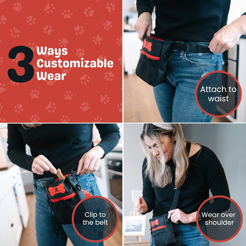 Logan & Lexi Dog Treat Pouch-Treat Pouches for Pet Training-Dog Treat Bag-Dog Treat Pouches for Pet Training-Dog Treat Bags Training Pouch-Treat B...