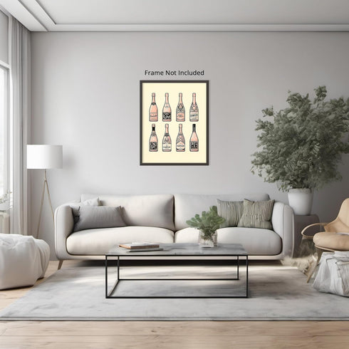 Posterizer 1 pcs-Preppy Girly Print-Aesthetic Cocktail Bottles-Abstract & Modern Art- Gifts for Women-Living Room Bedroom Decor- unframed wall art...