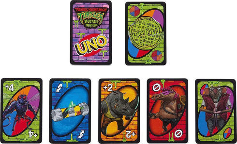Mattel Games UNO Teenage Mutant Ninja Turtles Mutant Mayhem Card Game for Family Night, Travel & Camping...