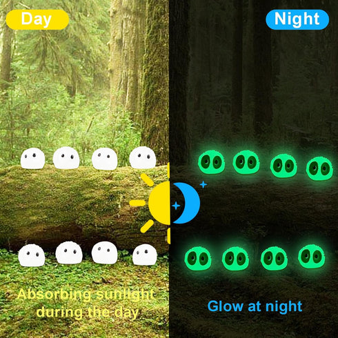 CCINEE 100pcs Luminous Ghost Tree Elves Fairy Resin Briquettes Miniature Garden Accessories Glow in The Dark for Fairy Garden Cake Decoration East...