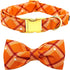 Fall Dog Collar, Pet Collar Dog Bow Orange Plaid Dog Collar Girl Boy Holiday Pet Dog Collar Gift Bow Dog Collar Cute Soft Puppy Collar for Large D...