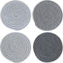 4 PCS woven trivets Set for Hot Dishes,100% Pure Cotton hot pot holder for countertop,pot trivets?Hot Pads?Spoon Rest for Cooking and Baking by Di...