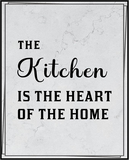 Posterizer 1 pcs-Kitchen Print-Funny Quotes-kitchen is the heart of the home-Kitchen & Bar Art-Comedy Art-Art Poster Print for Home, Office, Store...