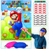 Pin The Moustache &M on The Bros Party Game, Super Brother Game Theme Party Supplies for Wall Decorations, Large High Gloss Waterproof Poster Favo...