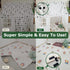 (4x6 Inch, 8 Sets) Stick On for Fabric, No Sew Sticky Back Patches for Clothes, Curtains - Double Sided Hook and Loop Tape Strips with Adhesive fo...