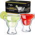 Dragon Glassware Margarita Glasses - 12 oz Clear Double Wall Stemless Margarita Glasses Set of 2 - Insulated Barware Set to Keep Beverages Hot or ...
