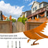 Rusty Bird Silhouette with Rusty Patina Birds Decoration Lifelike Metal Birds Garden Ornaments Silhouette Simulation Bird Figurine Rustic Outdoor ...