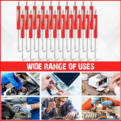 20 Pcs Pocket Screwdriver Double End Mini Screwdriver Set Dual-use Valve Core Removal Tool with Clips Slotted Screwdriver for Ring Doorbell Electr...