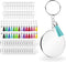120 pcs Acrylic Keychain Blank Kit: Silver Tassels, Rings & Jump Rings for Craft, DIY Jewelry Making...
