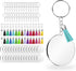 120 pcs Acrylic Keychain Blank Kit: Silver Tassels, Rings & Jump Rings for Craft, DIY Jewelry Making...