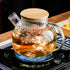PARACITY Glass Teapot Stovetop 20 OZ/600ml, Borosilicate Clear Tea Kettle with Bamboo Lid, Glass Tea pot with Removable Filter Spout, Teapot Bloom...