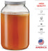 1 Gallon Glass Jar With Lid – 2 Pack Large Glass Jar With Airtight Metal Lids - USDA Approved BPA-Free Dishwasher Safe, Wide Mouth Sun Tea Jar, Ga...