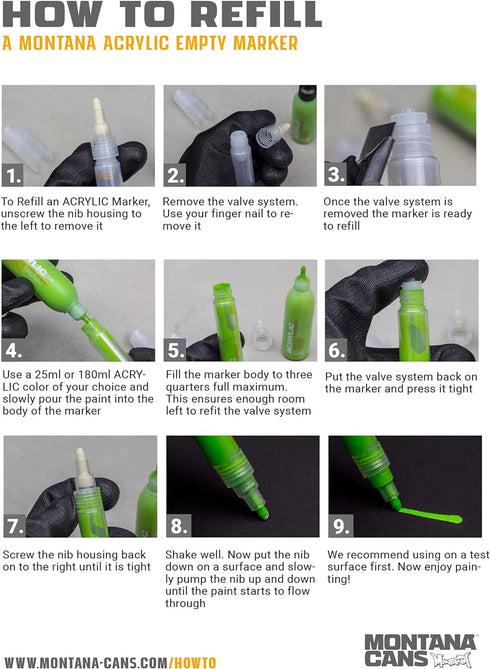 Montana Cans Acrylic Marker Nibs, 2mm, Fine, 5/Pkg....
