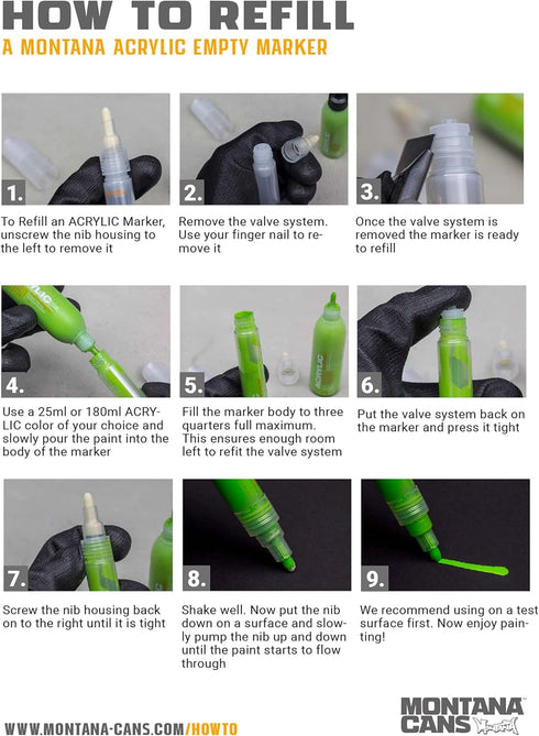 Montana Cans Acrylic Paint Marker Nibs, Clear...