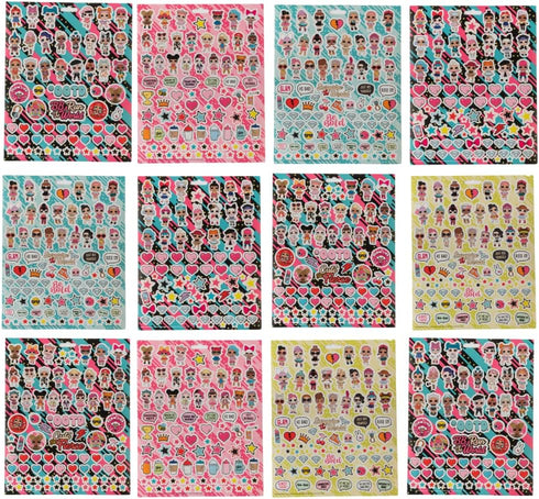 LOL Surprise Stickers, 14 Sheet LOL Sticker Book Set Including Puffy Stickers, 1200+ Stickers Featuring L.O.L. Dolls...