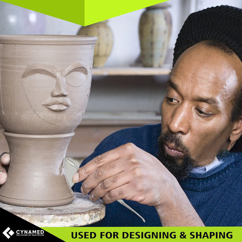 CYNAMED Stainless Steel Spatula Wax & Clay Sculpting Tool Carver Set (12PK)...