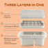 Multi-Use Paint Brush Basin with Brushes Holder,Washer,Trays,Palette Box-Artist Cleaner Cup for Watercolor Oil Acrylic Gouache Painting with Lid...
